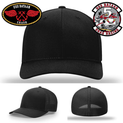 USS Bataan custom leather patch hat for veterans