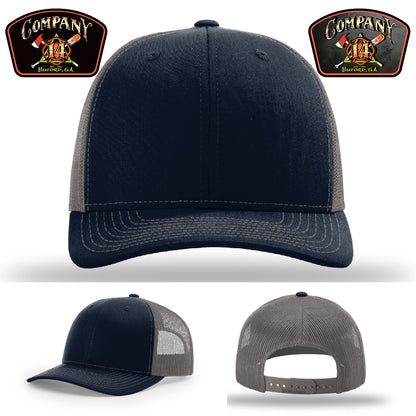 Custom firefighter leather patch hat built for station pride – a sharp custom gear piece
