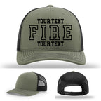 classic fire department lettering layout embroidered hat example 30