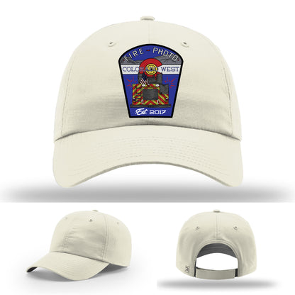 Unique firefighter design with full color fireground tribute patch – USA firefighter hat with leather detail