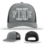 classic fire department lettering layout embroidered hat example 32