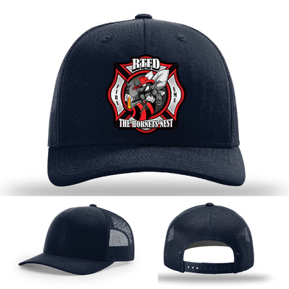 RTFD Hornets Nest station hat with custom firefighter patch
