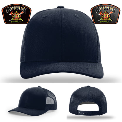 Buford Fire custom leather patch hat representing Buford Fire traditions – designed with Georgia grit