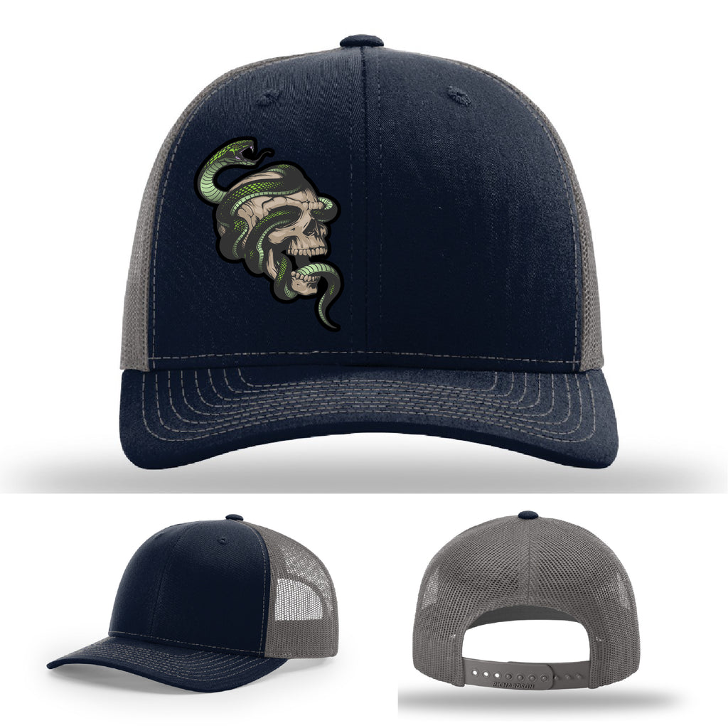 Serpent Skull Leather Patch Hat Snake gallery view twenty six