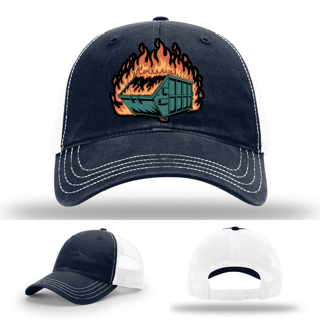 Dumpster Fire Leather Patch Hat gallery image one hundred fifty three