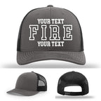 classic fire department lettering layout embroidered hat example 35