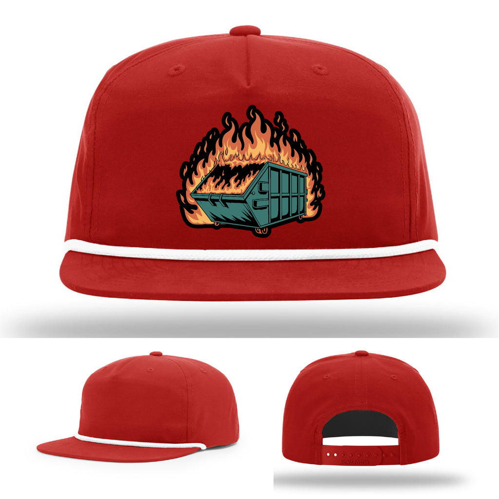 Dumpster Fire Leather Patch Hat gallery image one hundred forty three