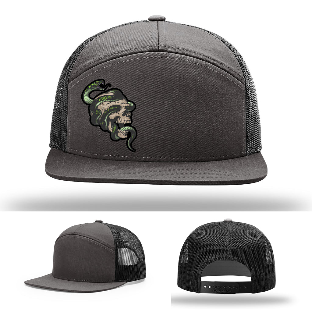 Serpent Skull Leather Patch Hat Snake gallery view eight