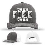 classic fire department lettering layout embroidered hat example 37
