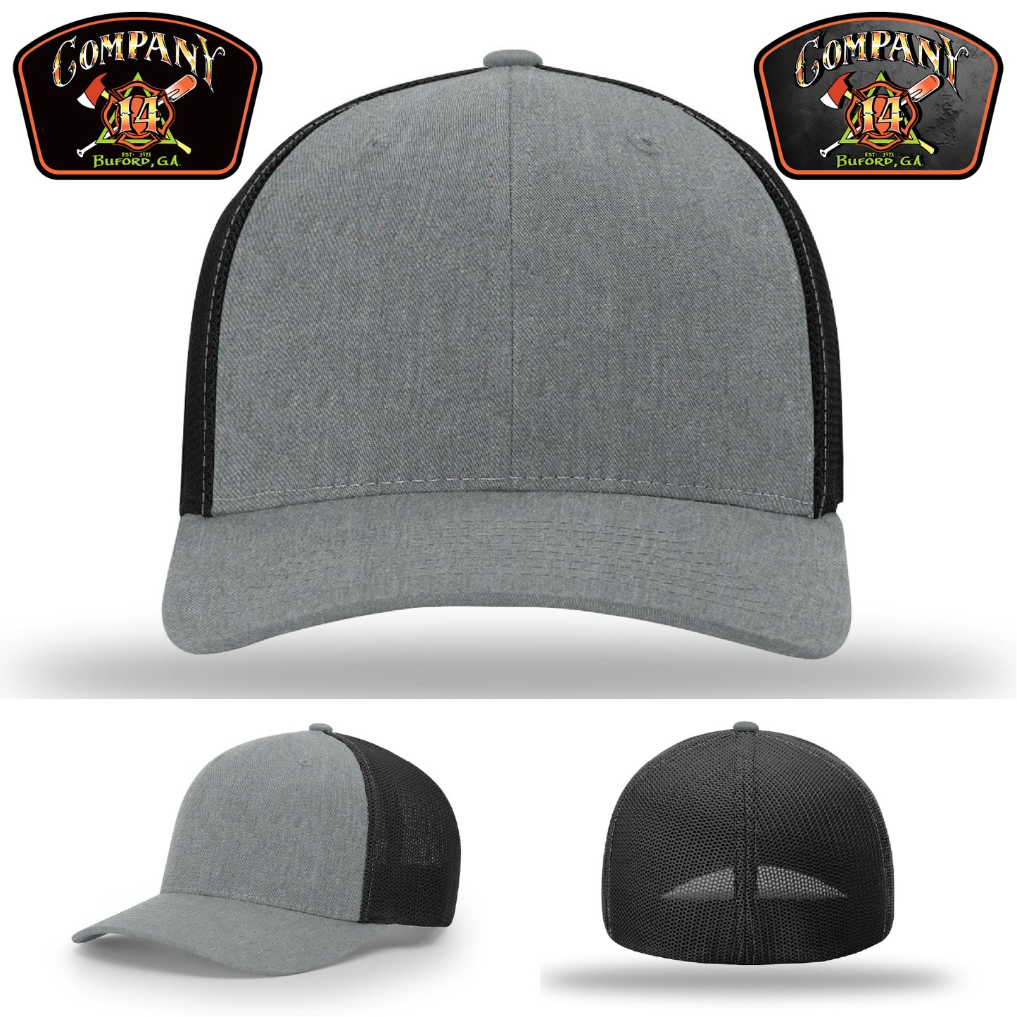 Company 14 custom fire crew hat featuring department detail – crew-approved and built to last