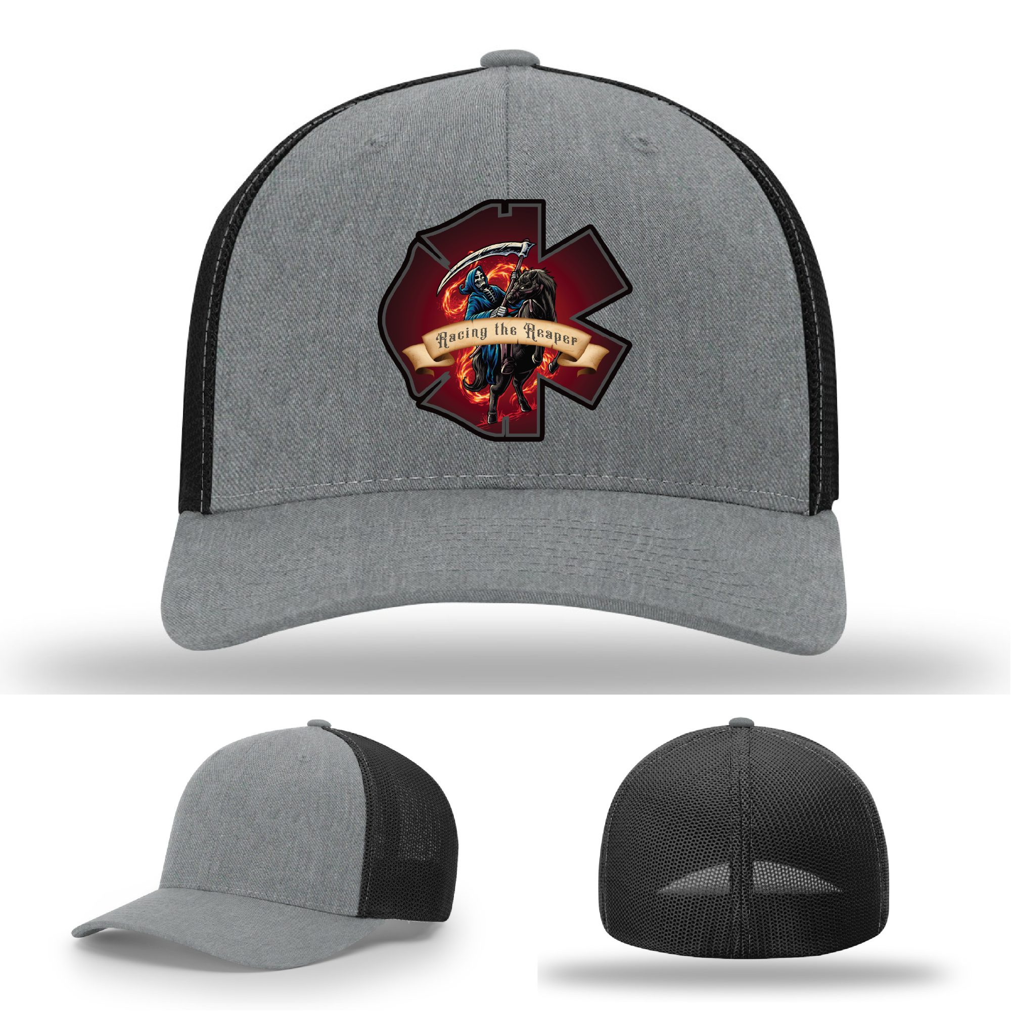 Richardson firefighter hat logos – multiple Racing the Reaper patch options