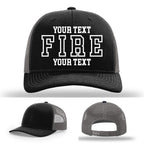 classic fire department lettering layout embroidered hat example 09