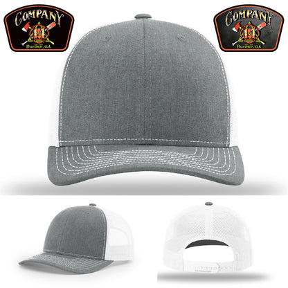 Custom firefighter leather patch hat built for station pride – a sharp custom gear piece