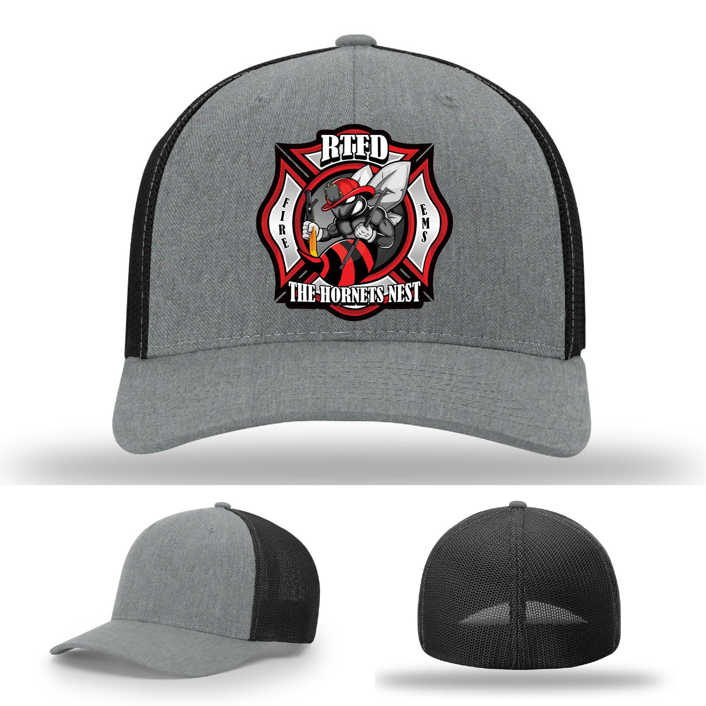 Custom firefighter gear hat for RTFD Hornets Nest personnel