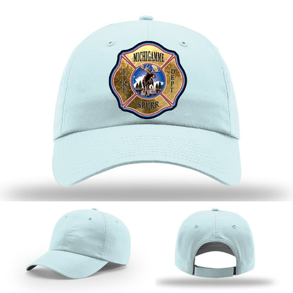 Department pride leather patch firefighter hat designed for station unity – perfect for casual and on-duty wear