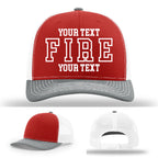classic fire department lettering layout embroidered hat example 13