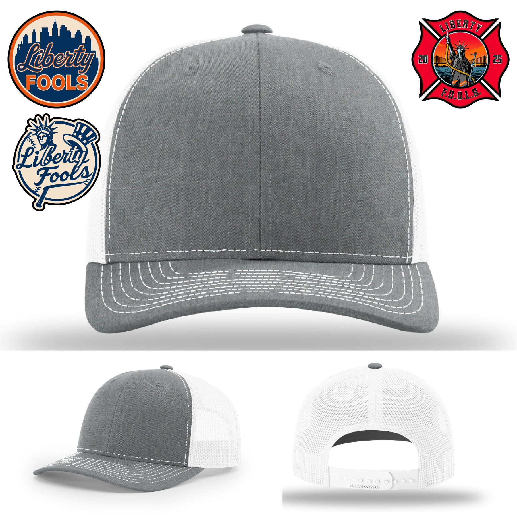 Liberty City FOOLS firefighter hat logo variants – display image for FOOLS logo selection.
