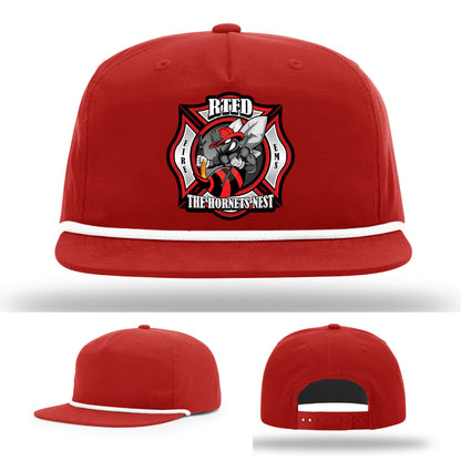 RTFD Hornets Nest custom firefighter headwear with leather emblem