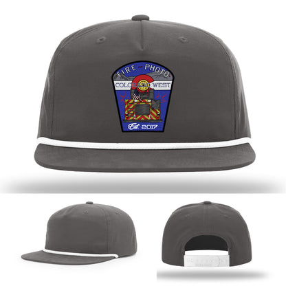 Department pride displayed in this design celebrating firefighter photographers – firefighter logo hat with patch