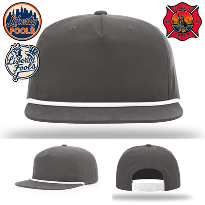 Liberty City FOOLS firefighter hat logo variants – patch previews for Liberty FOOLS customization.