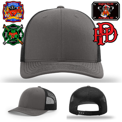 Fire service patch hat representing department brotherhood