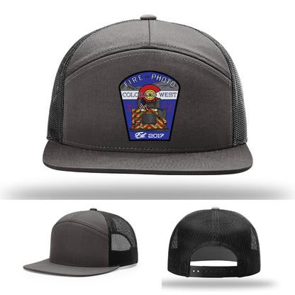 Detailed patch design on Colorado firefighting legacy design – USA firefighter hat with leather detail