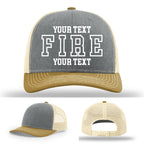 classic fire department lettering layout embroidered hat example 14