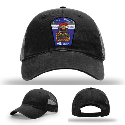 First responder hat showing American firefighter pride in patch artwork – firefighter trucker hat