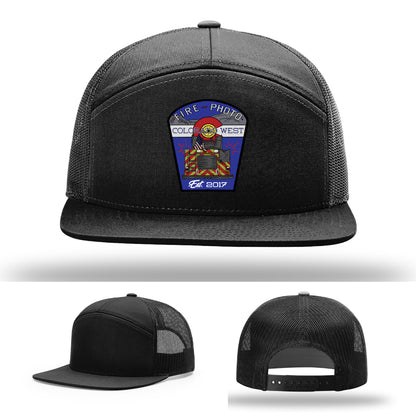 Department pride displayed in this full color fireground tribute patch – fire department leather patch hat