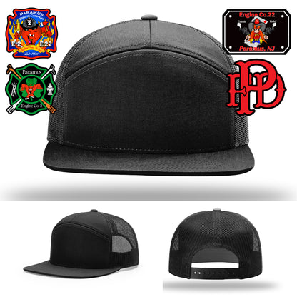 Firefighter department identity hat with engine patch
