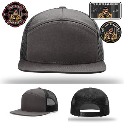 Paramedic-themed leather patch hat – The Salty Paramedic gear