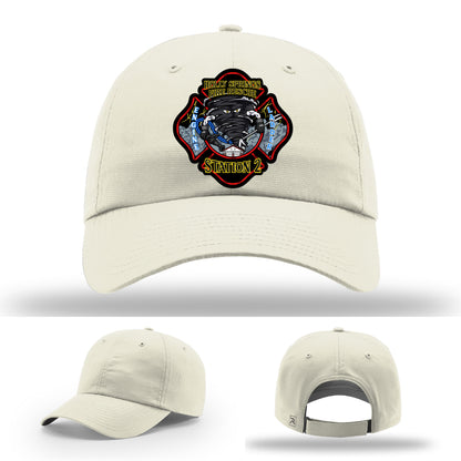 Holly Springs Station 2 emergency crew hat with fire patch