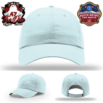 Personalized hat with South Metro Fire Rescue logo patch