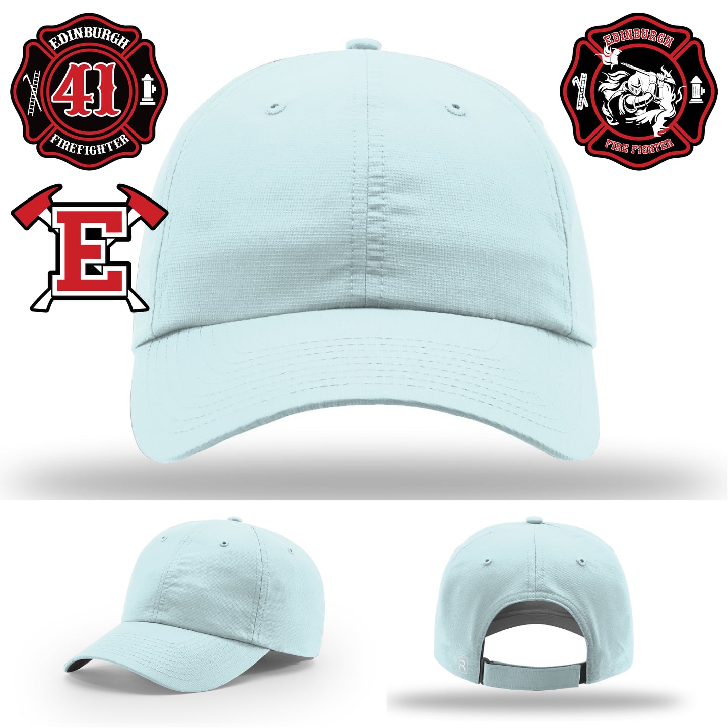 Hat customized for fire company branding