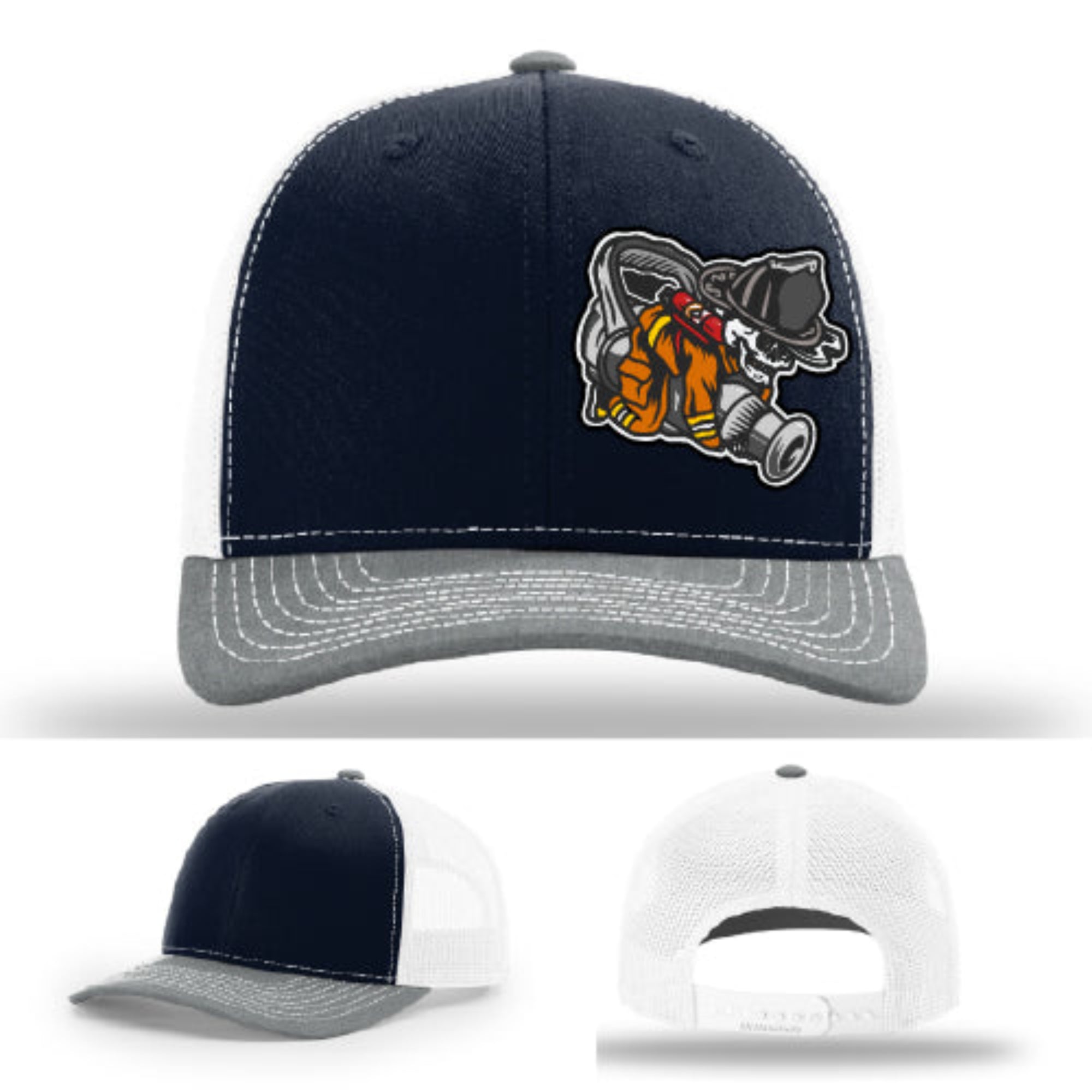Firefighter lifestyle Richardson hat with fireman patch – high-contrast fire patch with work-ready feel.