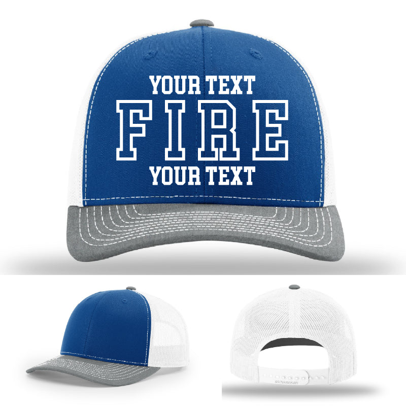 classic fire department lettering layout embroidered hat example 15