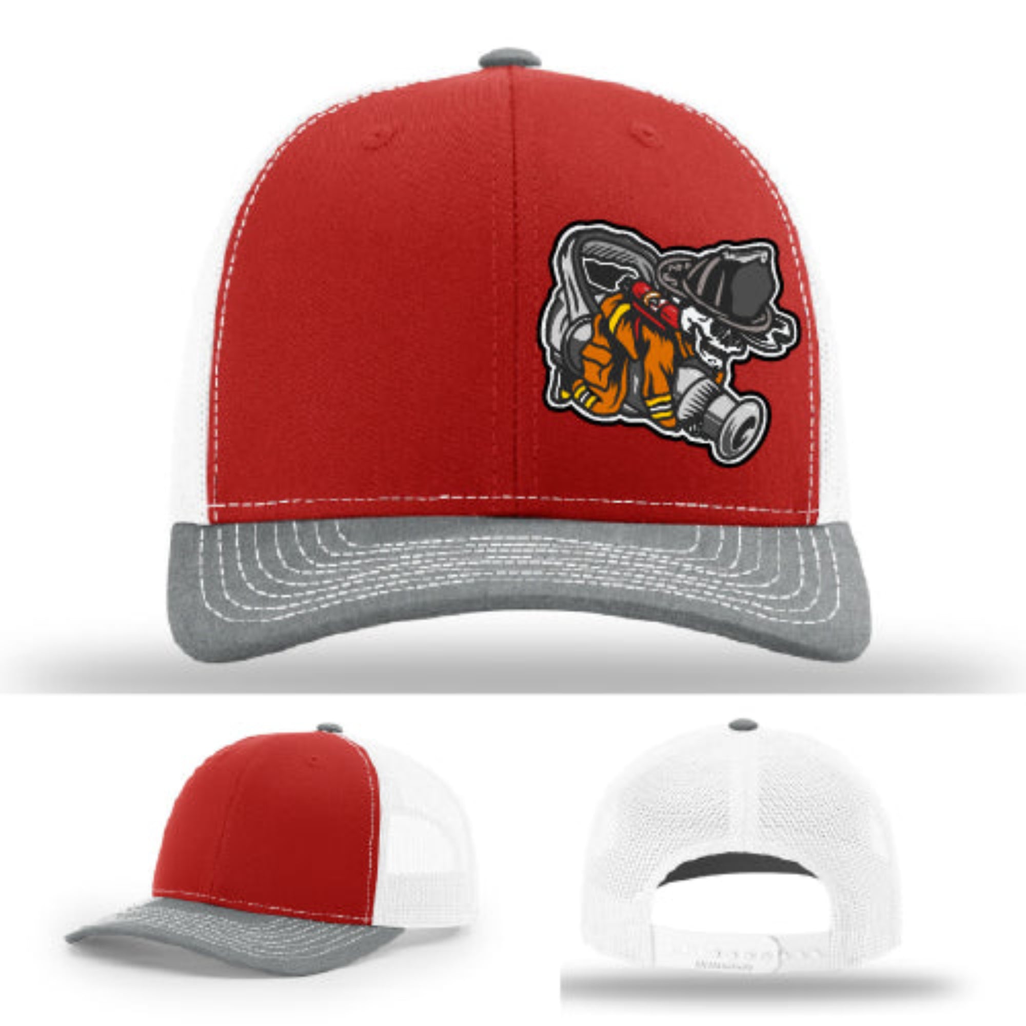 Firefighter lifestyle Richardson hat with fireman patch – built for department pride and weekend wear.