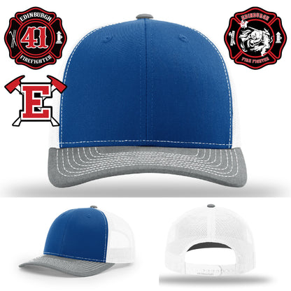 Clean firefighter logo hat for crews and shifts