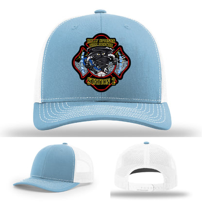 Custom firefighter gear hat made for Holly Springs Station 2
