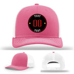Modern leather patch hats with personalized uploads