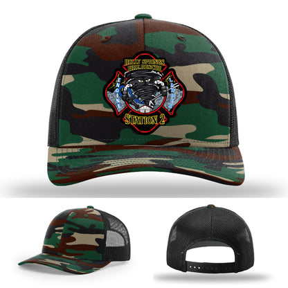 Station 2 leather firefighter hat for Holly Springs crew members