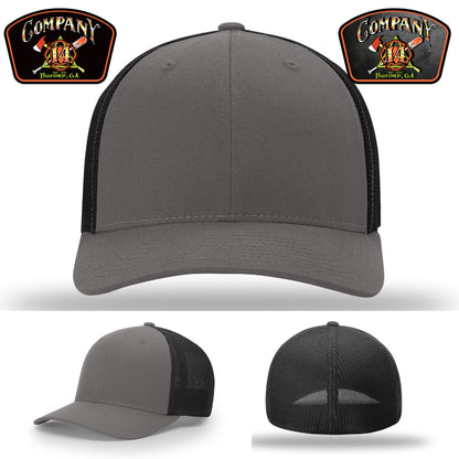 Custom leather patch firehouse hat clean patch design with Georgia pride – crafted for durability and style