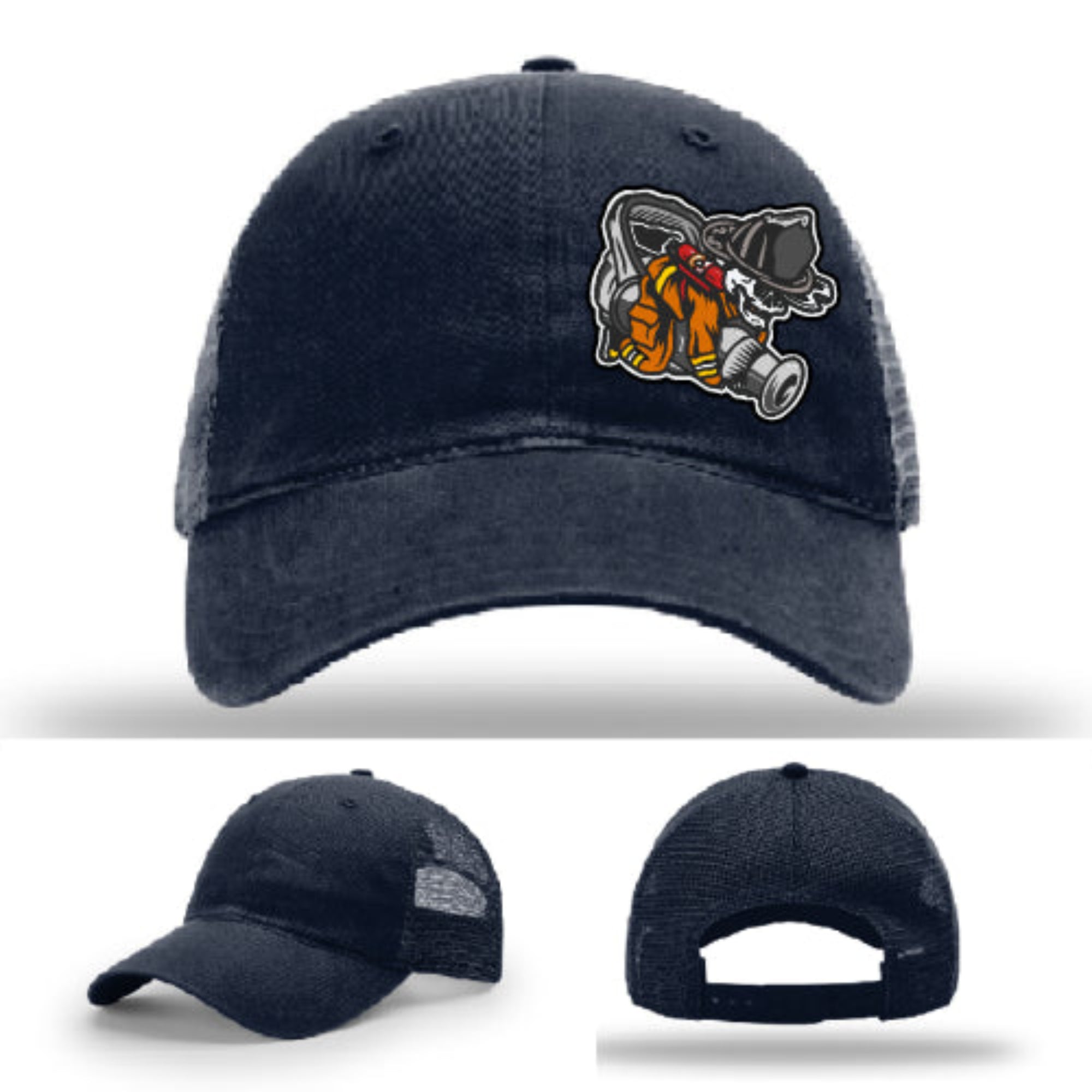 Firefighter lifestyle Richardson hat with fireman patch – rugged firefighter look with serious attitude.