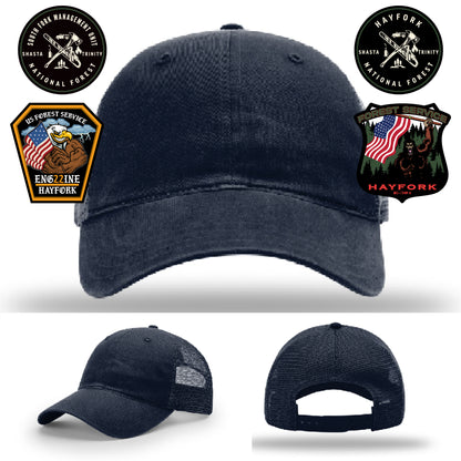 Patch hat designed for Hayfork Nation Forest firefighters