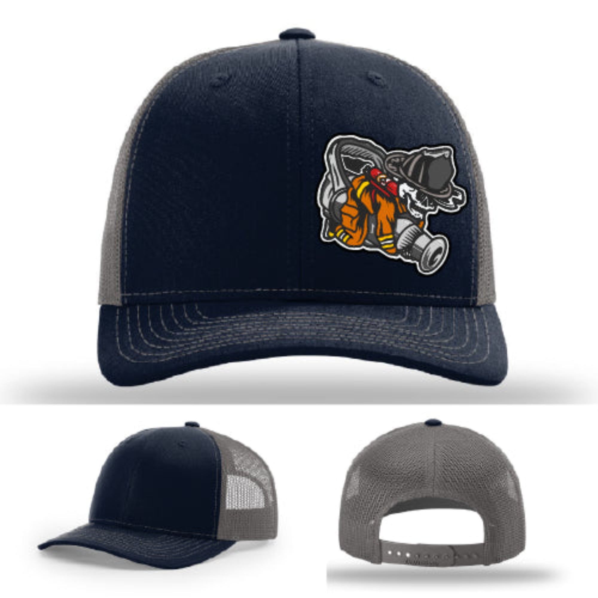 Firefighter lifestyle Richardson hat with fireman patch – patch shows the job in motion.