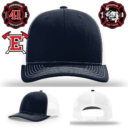 Hat made for fire crews with personalized station logo