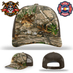 Firefighter leather patch hat – 719 FOOLS design on Richardson