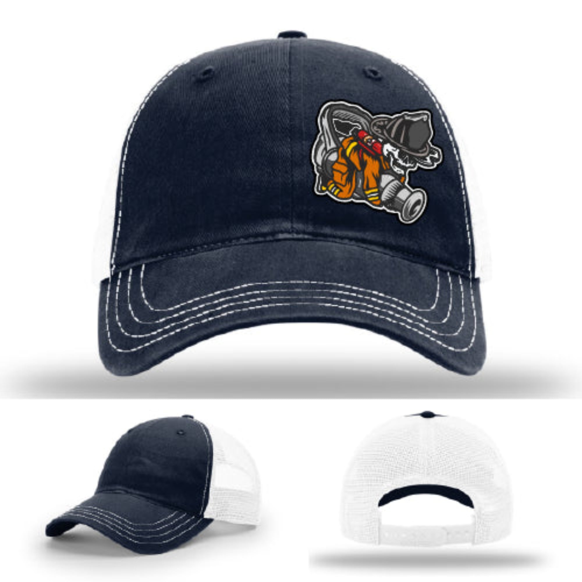 Firefighter lifestyle Richardson hat with fireman patch – designed to honor the grit of the job.
