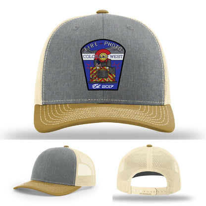 Department pride displayed in this custom leather patch and vibrant design – personalized firefighter patch hat