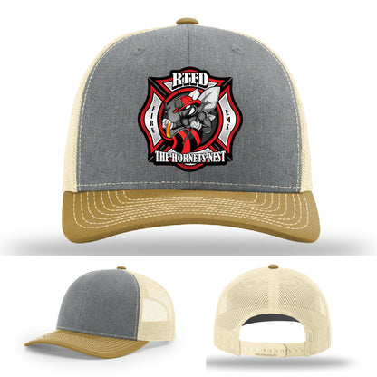 RTFD custom leather hat honoring Hornets Nest firehouse